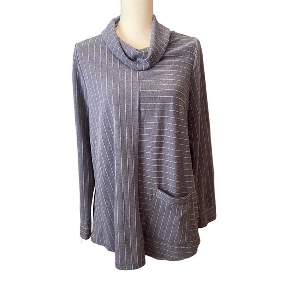 Soft Surroundings Tops - Soft Surroundings Lovett Top‎ Blue Waterfall Striped Tunic Top Size Medium